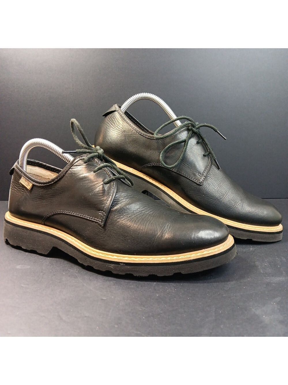 7 US 40 EU Pikolinos Oxford Shoe Men Glasgow Black Leather Lace Up Lightweight